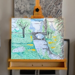 Day in in the Park, Original Oil on Canvas, 20″×16″