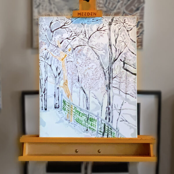 Winter Day, Original Oil on Canvas, 16″×20″