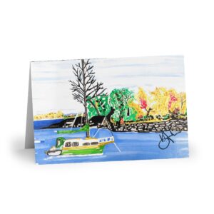 Little Green Boat, Greeting Cards, 10pcs
