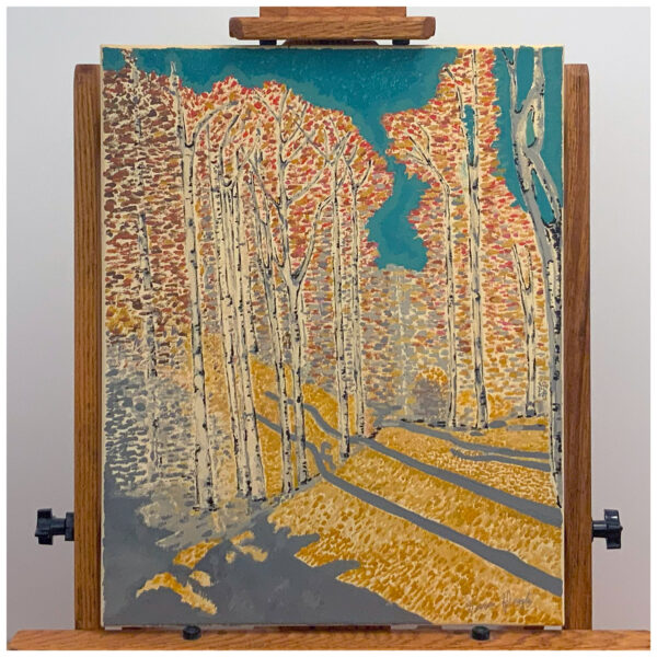 Amber Forest, Original Painting on Canvas, 16″×20″
