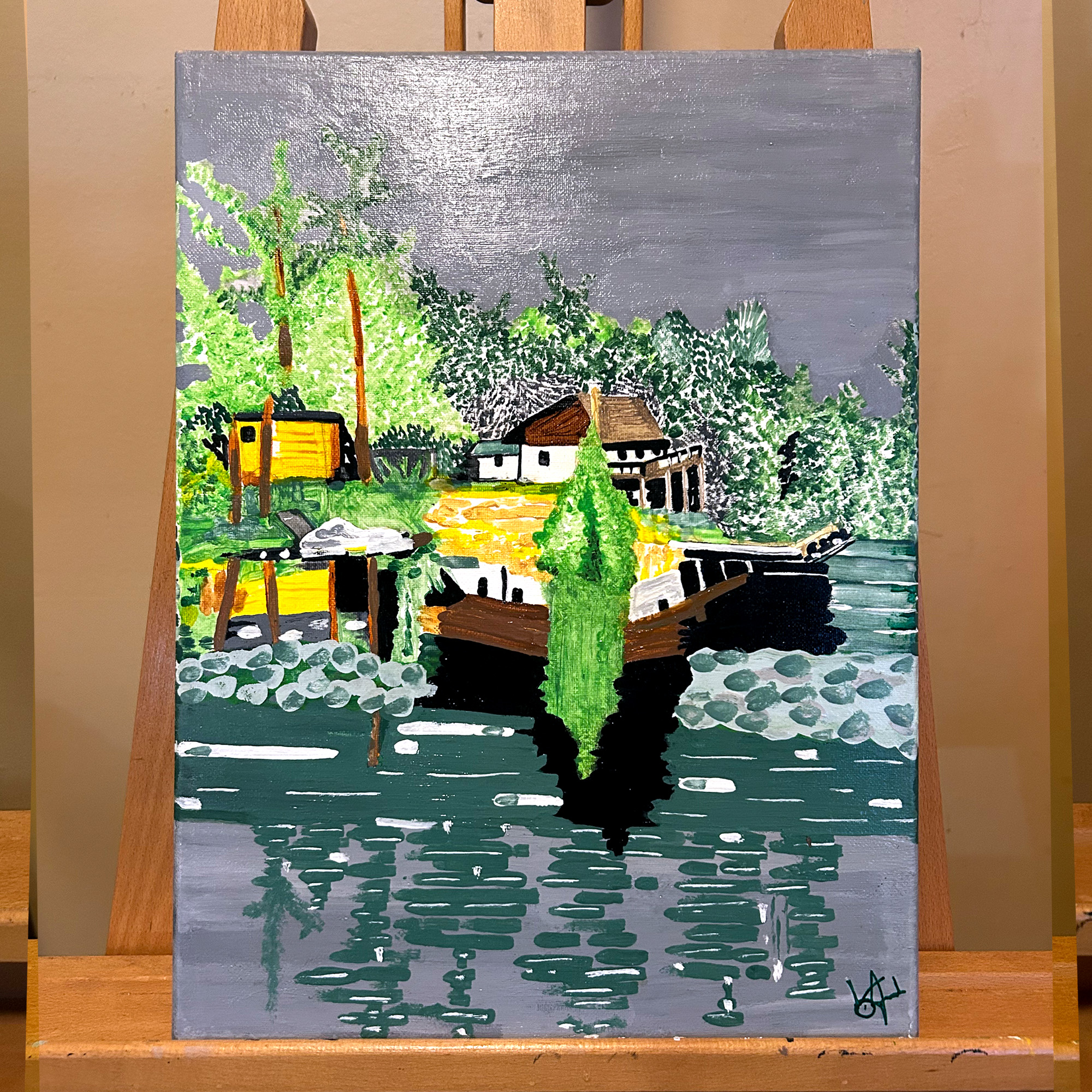 Cottage Country — Acrylic, 12 × 16 in. $250