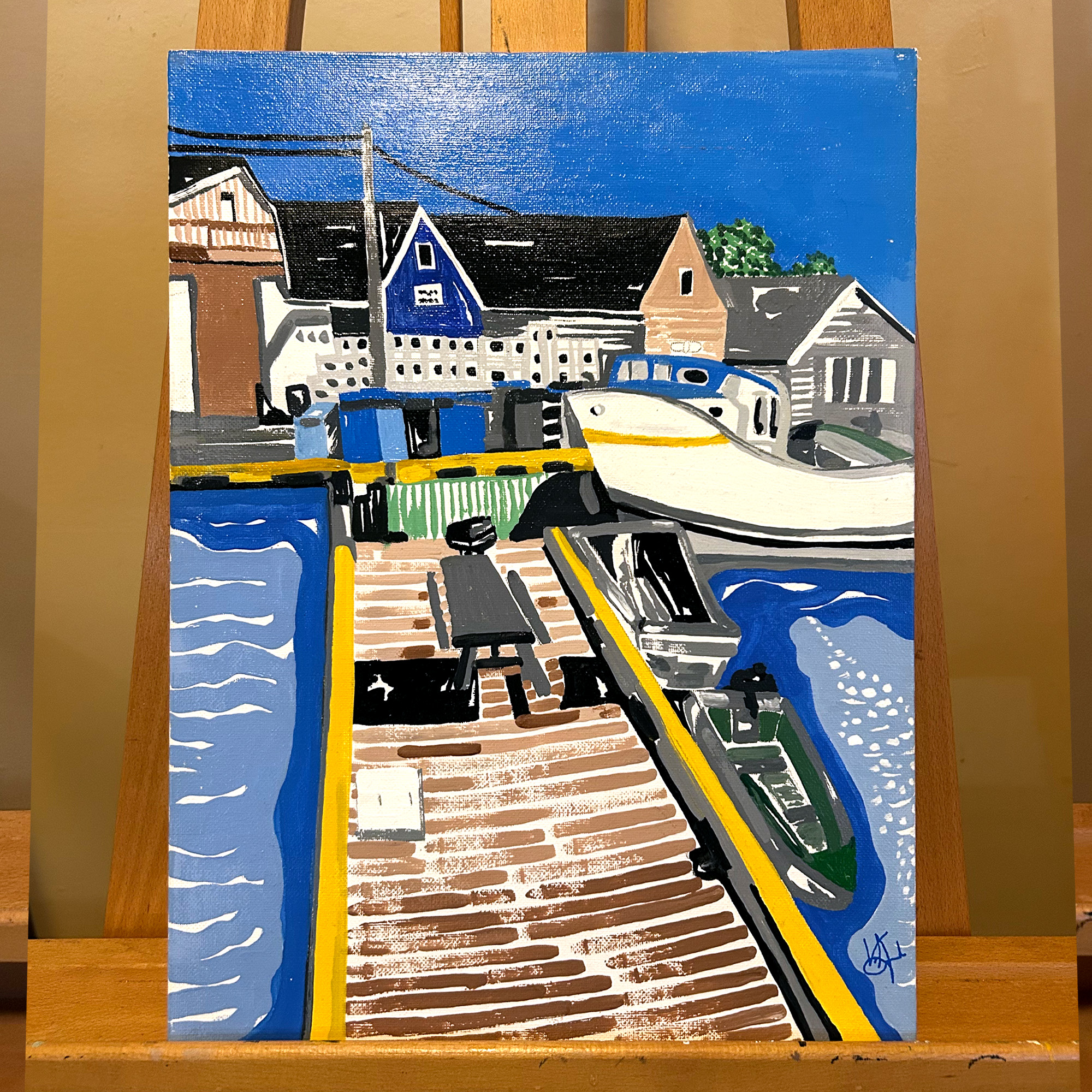 P.E.I. Fishery — Acrylic, 11¾ × 15¾ in. $250