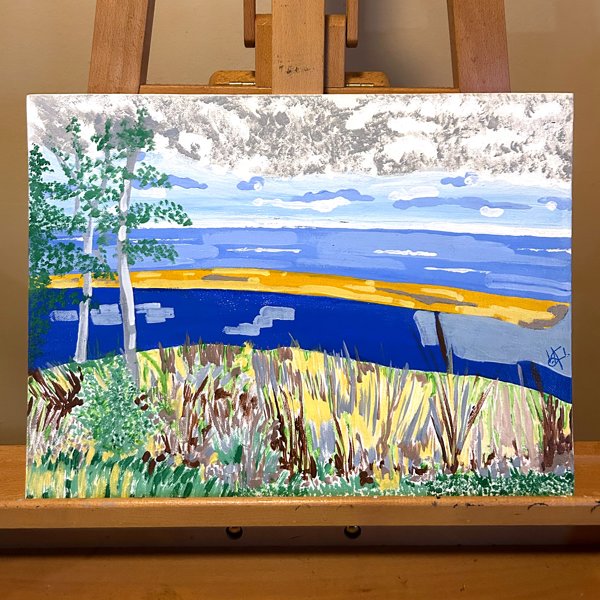 Marshland — Acrylic, 11¾ × 15¾ in. $250