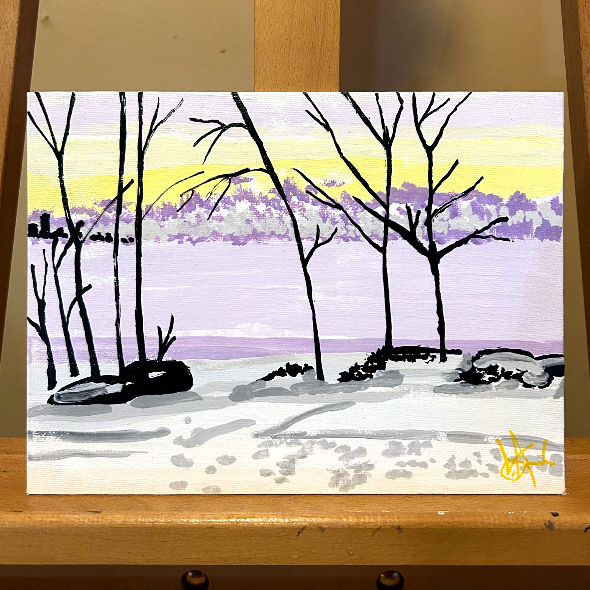 Purple Dawn — Acrylic, 9½ × 7 in. $75