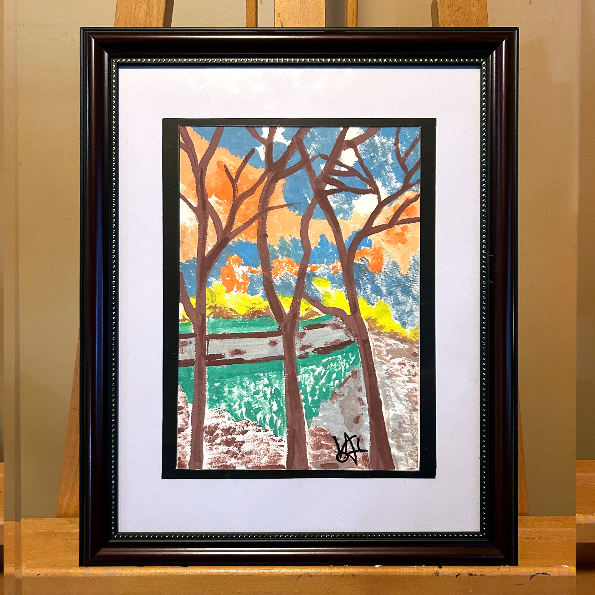 The Orange Trail — Watercolour, 10 × 7 in. $150
